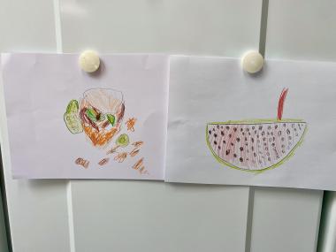 Tegninger af mad